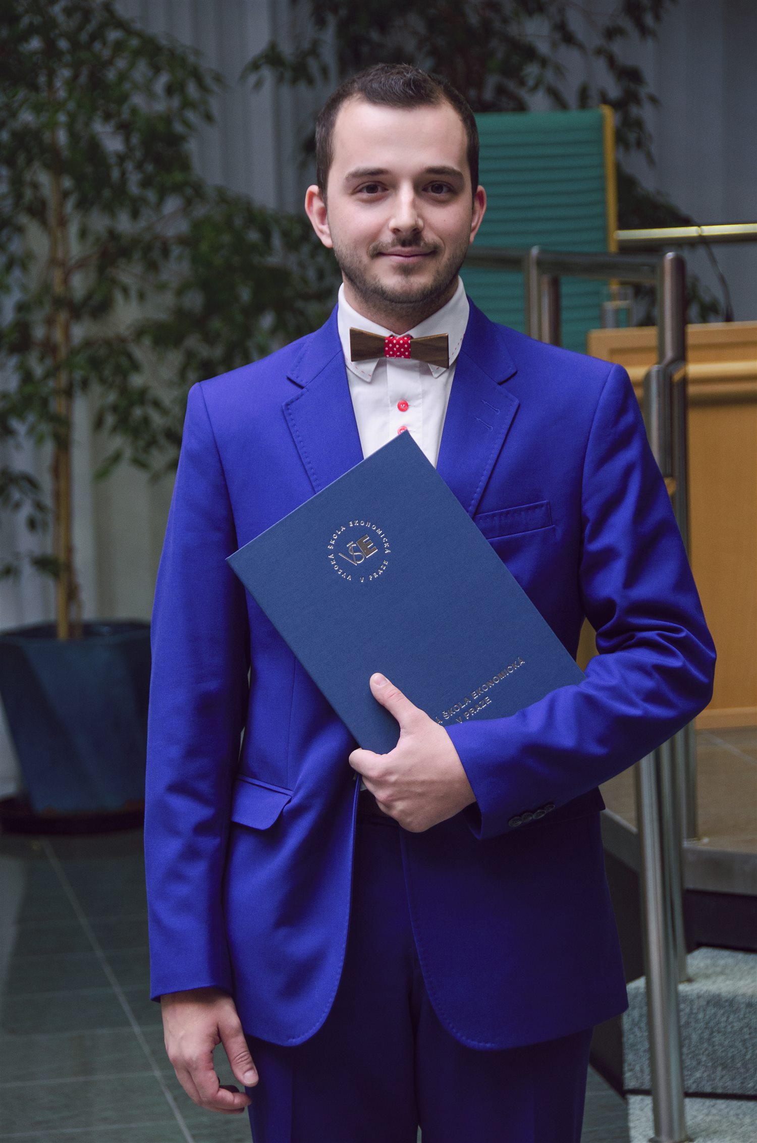 Peter Dombrovský at his graduation from the Prague University of Economics and Business